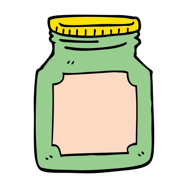 Desenho Animado Doodle Vazio Jar — Vetor de Stock