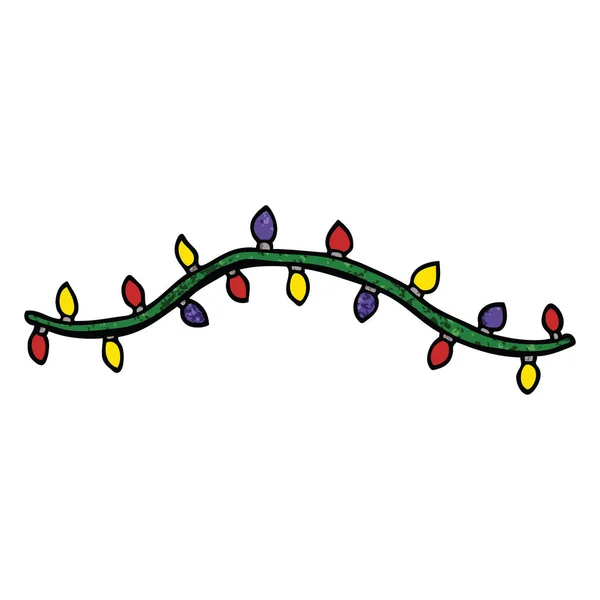 动画片涂鸦圣诞灯 — 图库矢量图片