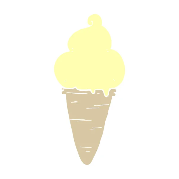 Helado Dibujos Animados Estilo Color Plano — Archivo Imágenes Vectoriales