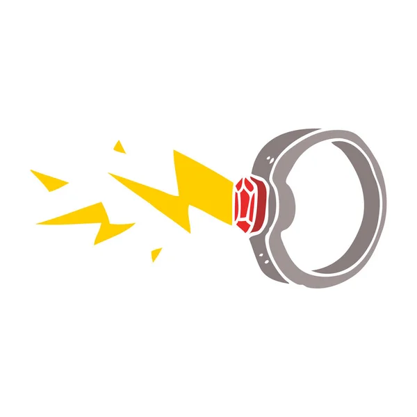 Cartoon Doodle Zapping Ring — Stockvektor