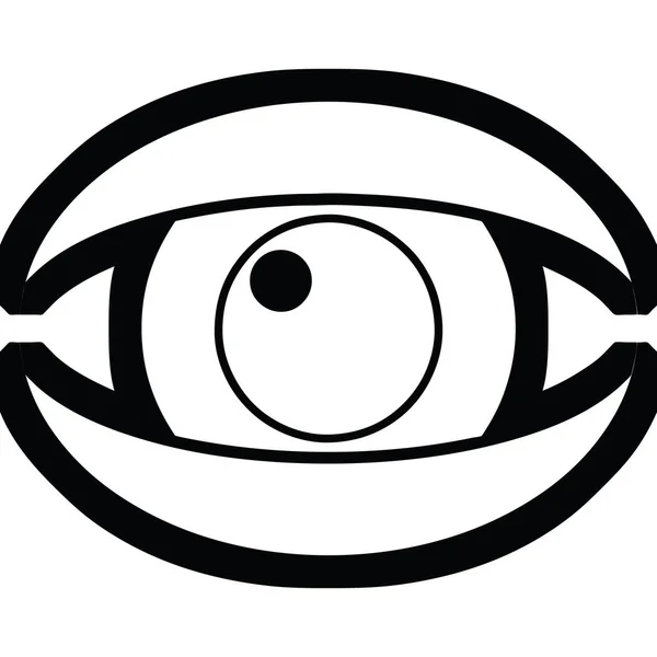 Staring Eye Graphic Vector Illustration Icon — Stock Vector