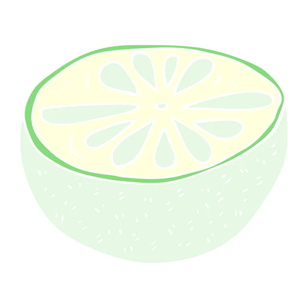Flache Farbabbildung Der Halben Melone — Stockvektor