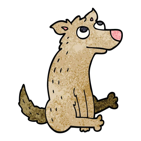 Kreskówka Doodle Pies Siedzi — Wektor stockowy