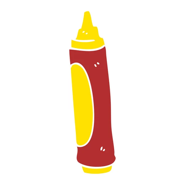 Platt Färg Illustration Vax Crayon — Stock vektor