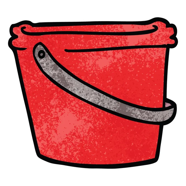 Cartoon Doodle Bucket Vetor Ilustração — Vetor de Stock