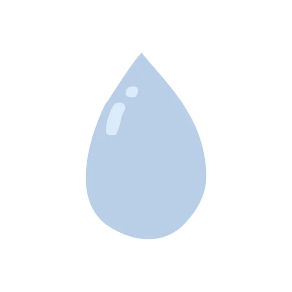 Επίπεδη Χρώμα Στυλ Καρτούν Σταγόνα Νερού — Διανυσματικό Αρχείο