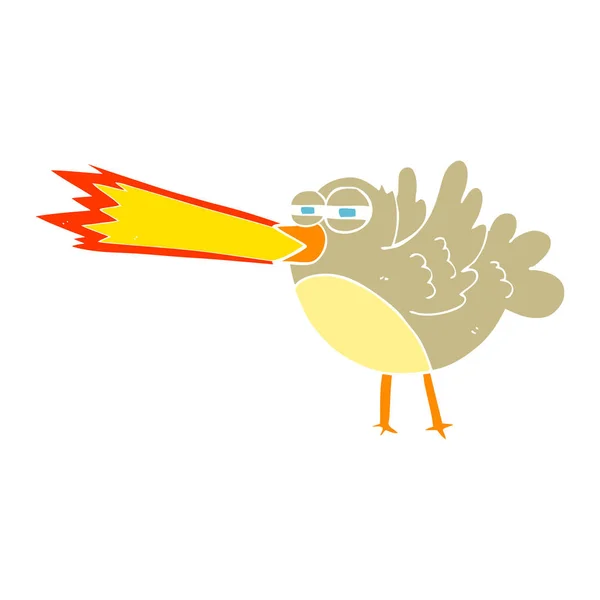 Flat Color Illustration Bird — Stock Vector