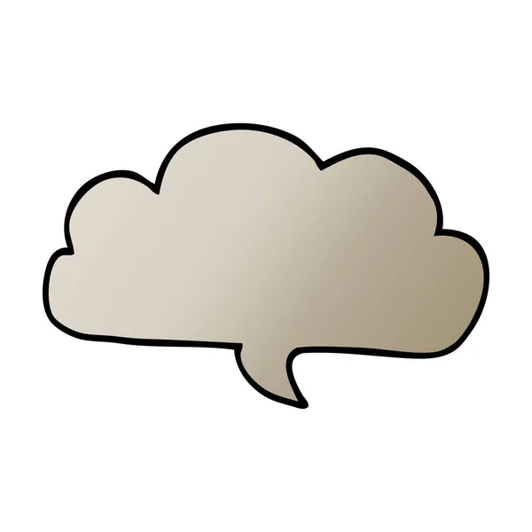 Cartoon Doodle Cloud Speech Bubble — Stock Vector