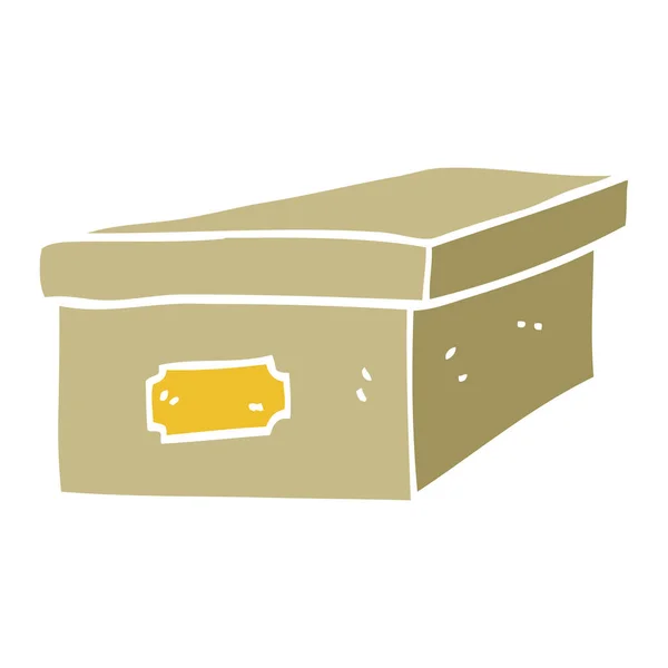 Caja Archivo Dibujos Animados Garabato — Vector de stock