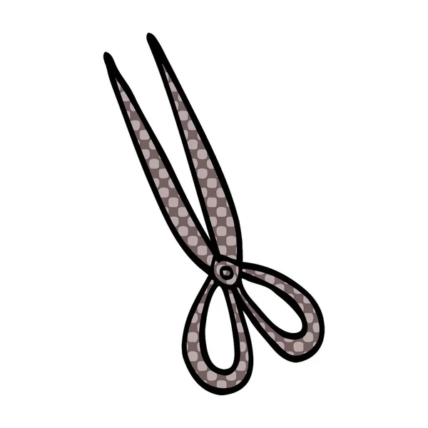 Illustration Vectorielle Ciseaux Gribouillage Dessin Animé — Image vectorielle