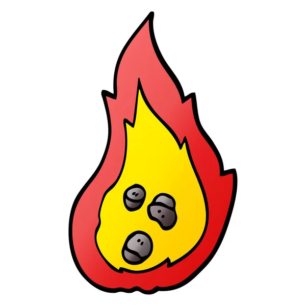 Vektor Přechodu Ilustrace Kreslené Spalování Uhlí — Stockový vektor