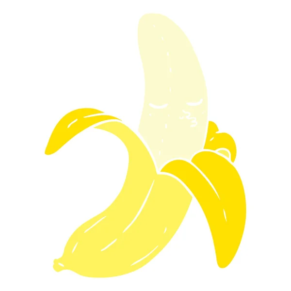 フラット カラー スタイル漫画バナナ — ストックベクタ