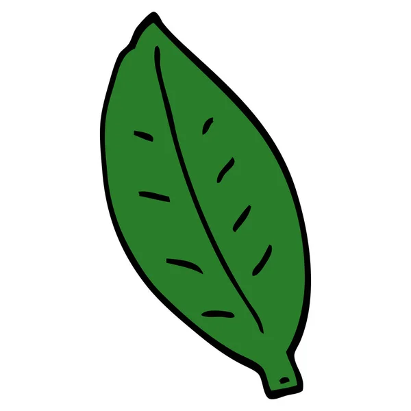 Cartoon Doodle Leaf Ilustração Vetorial —  Vetores de Stock