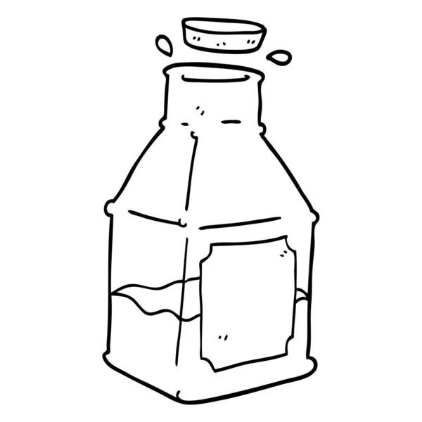 Linienzeichnung Cartoon Drink Karaffe — Stockvektor