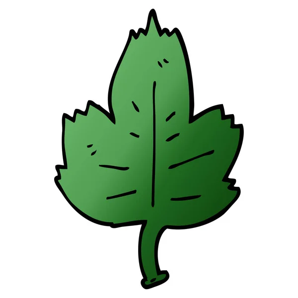 Cartoon Doodle Leaf Ilustração Vetorial —  Vetores de Stock