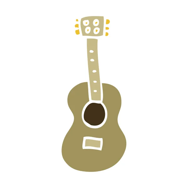 Desenho Animado Doodle Guitarra Ilustração — Vetor de Stock