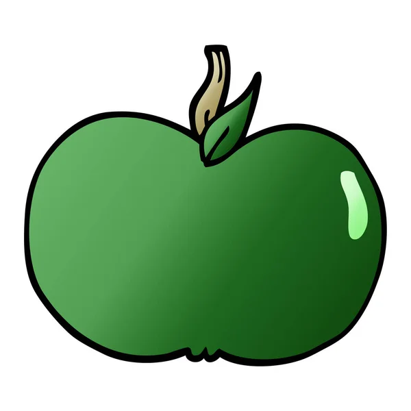 Dibujos Animados Garabato Jugosa Manzana — Vector de stock