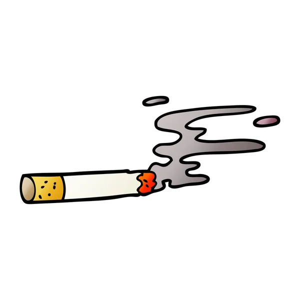Kreslený Doodle Cigaretou Bílém Pozadí — Stockový vektor