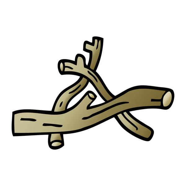 Zeichentrickkritzelhaufen Aus Zweigen — Stockvektor