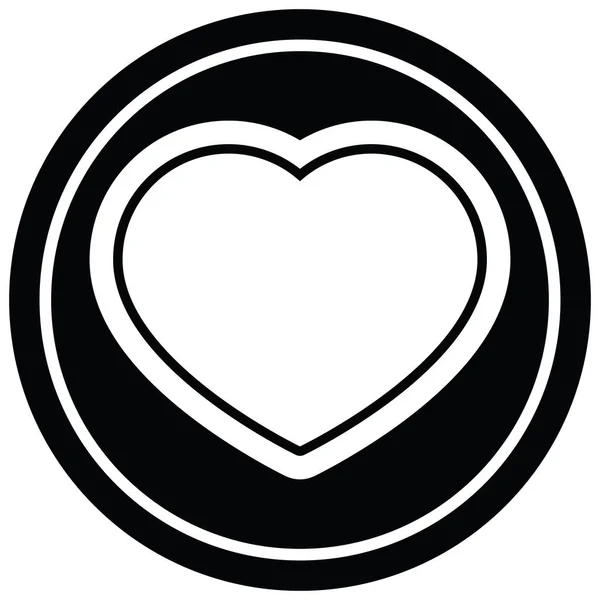 Corazón Vector Gráfico Símbolo Circular — Archivo Imágenes Vectoriales