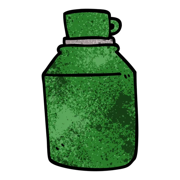 Cartoon Doodle Hot Drinks Flask — Stock Vector