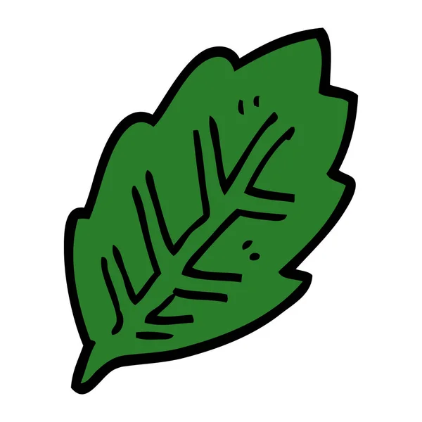 Karikatur Doodle Baum Blatt — Stockvektor