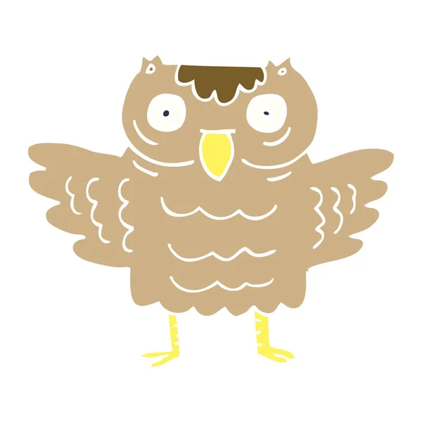 Cartoon Doodle Funny Owl — Stock Vector