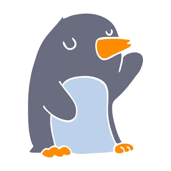 平板彩色动画片企鹅 — 图库矢量图片
