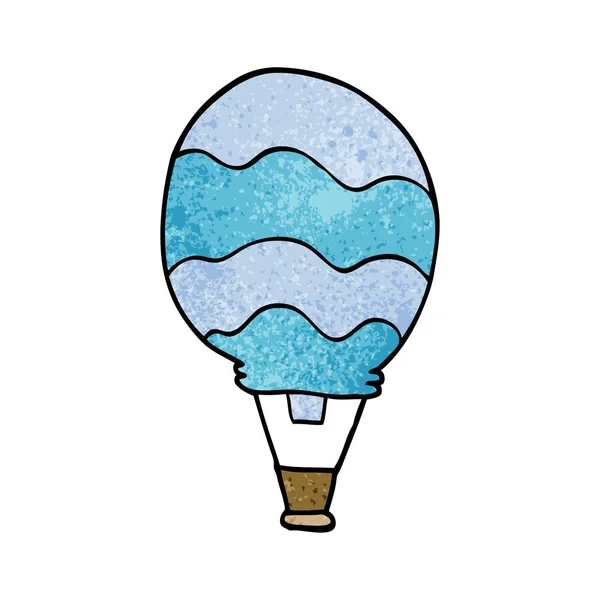 Zeichentrick Doodle Heißluftballon — Stockvektor