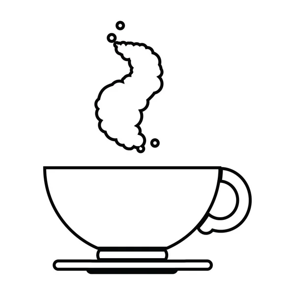 Illustration Icône Vectorielle Une Tasse Café Chaude — Image vectorielle