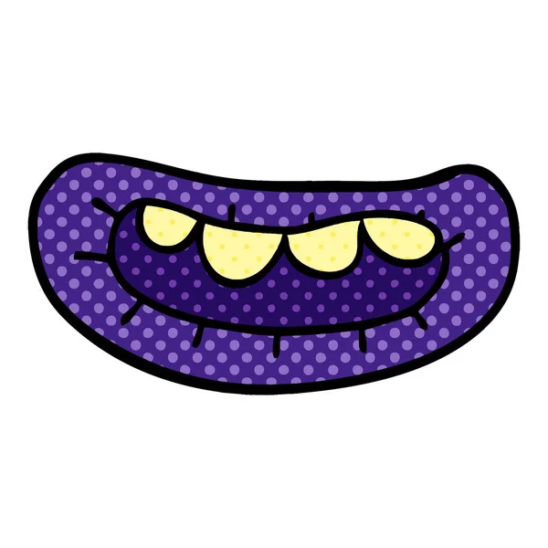 Cartoon Doodle Mouth Vettore Illustrazione — Vettoriale Stock