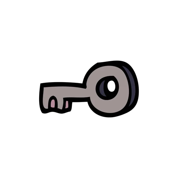 Cartoon Doodle Key Fundo Branco — Vetor de Stock