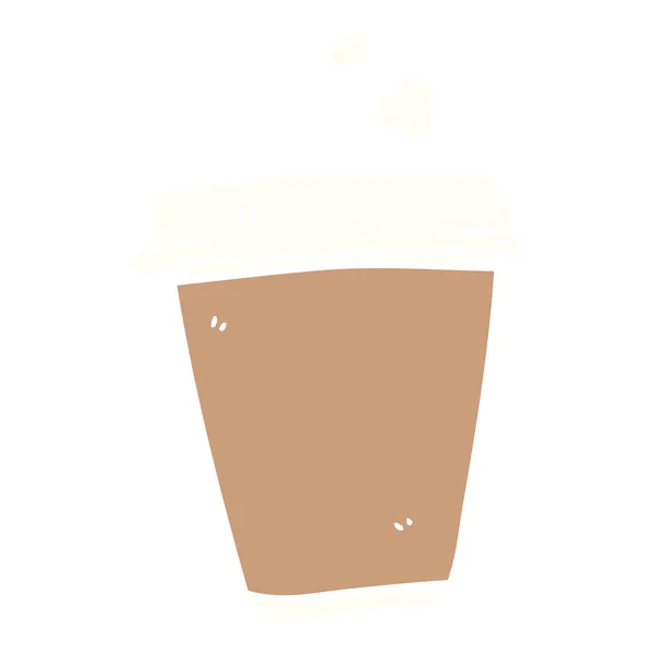 Dessin Animé Doodle Tasse Café — Image vectorielle