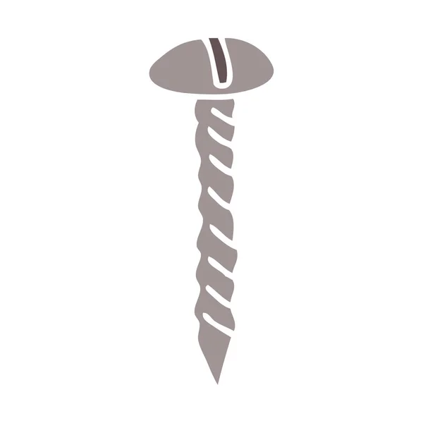 Dibujos Animados Garabato Tornillo Metal — Vector de stock