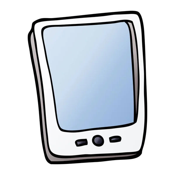 Fumetto Doodle Touch Screen Mobile — Vettoriale Stock