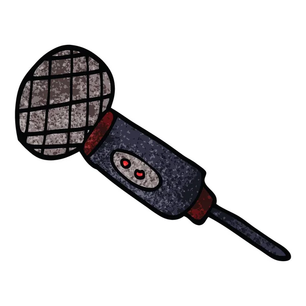 Illustration Microphone Doodle Dessin Animé — Image vectorielle