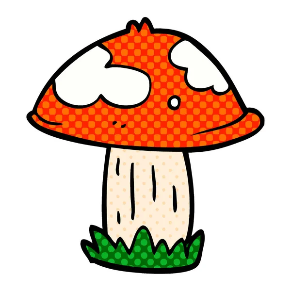 Caricatura Doodle Venenoso Toadstool —  Vetores de Stock