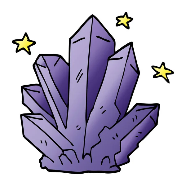 Sarjakuva Doodle Magic Crystal — vektorikuva