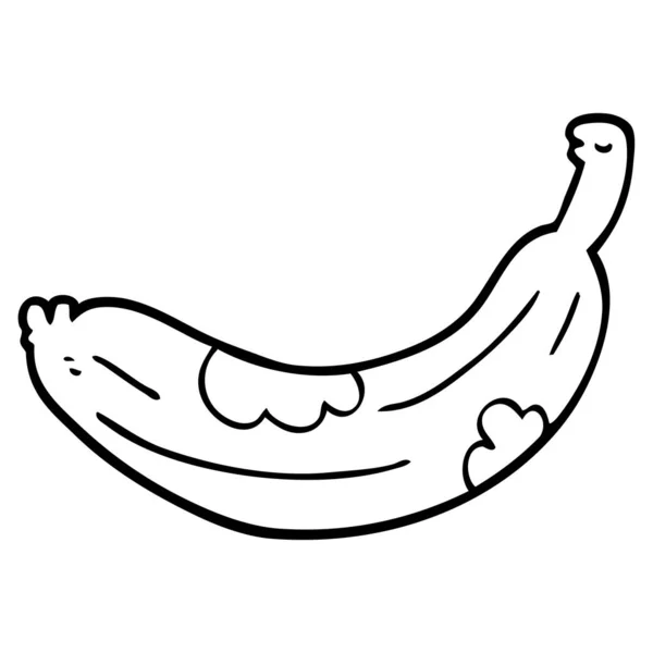 Γραμμικό Σχέδιο Καρτούν Στροφή Μπανάνα — Διανυσματικό Αρχείο
