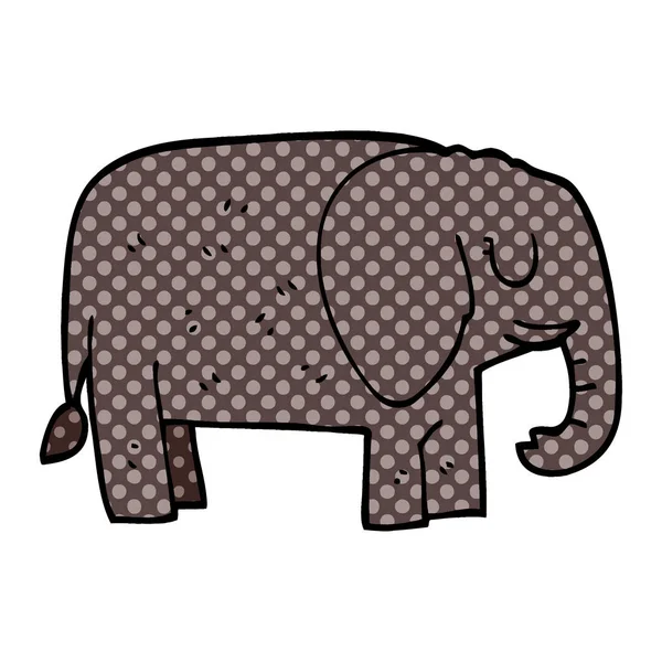 动画片涂鸦大象站立静止 — 图库矢量图片