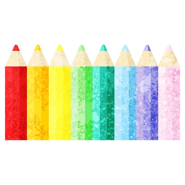 Crayons Couleur Illustration Vectorielle Graphique Icône — Image vectorielle