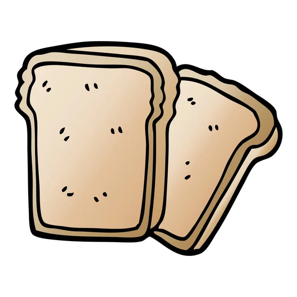 Cartoon Doodle Sneetjes Brood — Stockvector