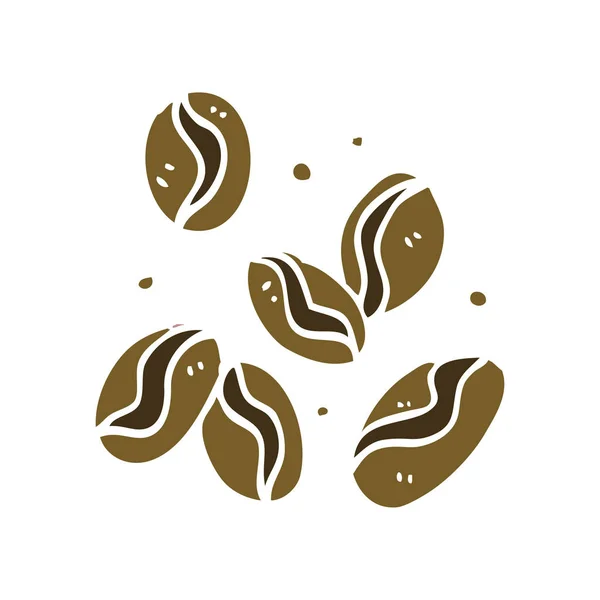 动画片涂鸦咖啡豆 — 图库矢量图片
