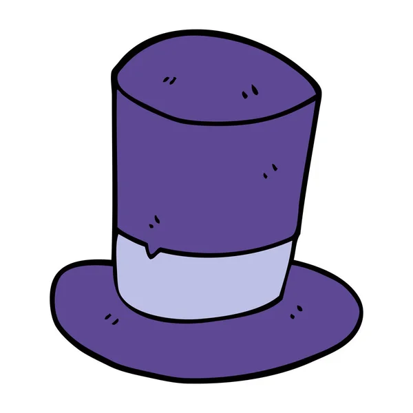 Cartoon Doodle Top Hat — Stock Vector