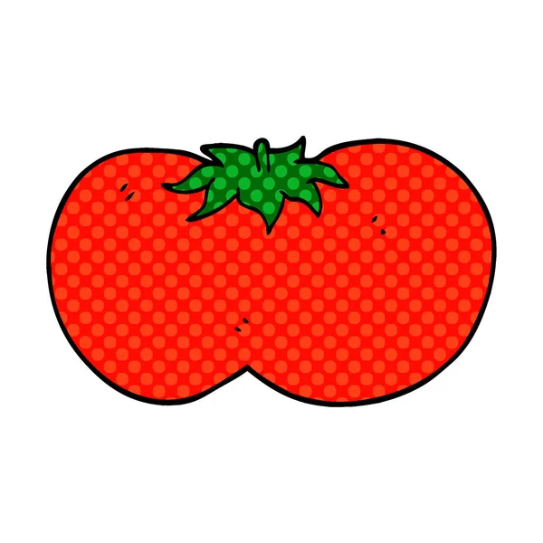 Kartun Corat Coret Tomat Besar - Stok Vektor