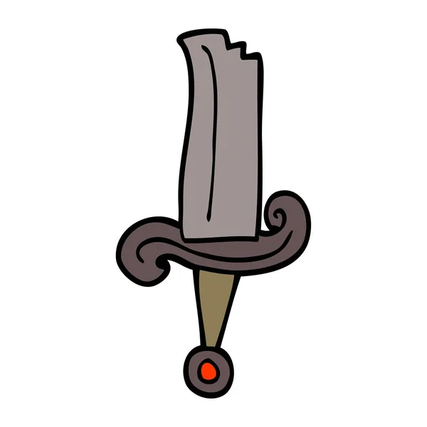 Γελοιογραφία Doodle Jeweled Σπαθί — Διανυσματικό Αρχείο