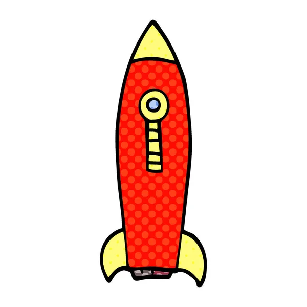 Мультяшна Каракулі Космічна Ракета — стоковий вектор