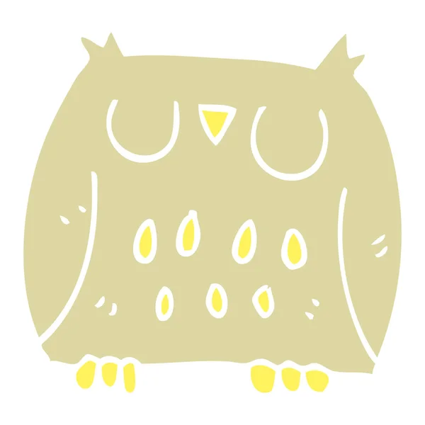 Cartoon Doodle Happy Owl — Stock vektor