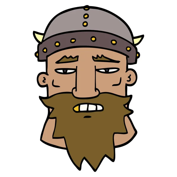 Cartoon Doodle Angry Warrior — Stock Vector