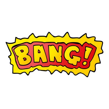 çizgi film doodle kelime bang